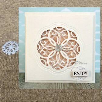 1pc Lace Round Frame Metal Craft Mold, New Design Decorative Scrapbooking Album Paper Card Embossing Die Cutting