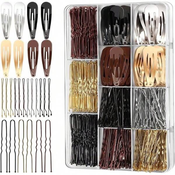 Bobby Pins Set, Hair Pins, Clips Kit, 2Inch Brown Hair, Black, Blonde U Shaped For Buns, French Snap Clips, Barrettes, Accessories Women(Default) U Shaped Set Women: Black Styles Ideal Buns Braids Barrettes Styling Everyday Wear And Special Occasions, Hair, Travel, Hair Products, Hair Tools, Hair Stuff, Barber, Barber Accessories, Barbershop, Hairdressing Equipment