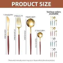 32件套不锈钢餐具套装，包括刀、叉和勺，葡萄牙风格餐具套装，不锈钢葡萄牙刀叉勺银器套装，豪华餐具套装，镜面抛光，优雅实用，可用洗碗机清洗，是家庭、厨房、餐厅、酒店、派对、婚礼、节日庆典的理想之选，适用于餐饮服务、餐桌装饰和厨房配件。 - - - 查看 3