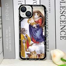 Custodia per telefono con arte di Van Gogh, Gustav Klimt, Mona Lisa e gatto grasso, compatibile con 16, 15, 13, 12, 11 Pro Max Mini XS X 14 Plus, cover trasparente, compatibile anche con Galaxy S17, S17 Pro, S17 Pro Max - S-H1237T6 - Visualizzare 4