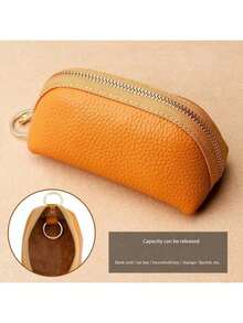 Estuche de llaves talla grande vendido en 2025 - Funda universal para llaves de coche de gran capacidad y minimalista, específica para mujeres, pequeña y linda, de cuero (opcional PU y cuero genuino) para cartera de mujer, mini cartera, monedero