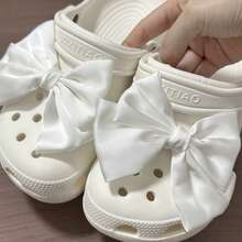 1 Cặp phụ kiện giày lỗ nơ kèm trang sức kim cương tự làm, phù hợp với quần áo và dép đi trong nhà, khóa trang trí trên giày, phụ kiện trang trí giày thời trang có thể tháo rời, phù hợp với giày tùy chỉnh - Nhiều màu - Xem 5