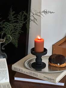 Brown Pillar Candles - 2x6 Inch, Christmas Home Decoration Candles, 56 Hours Long Burning Candles, Dripless & Smokeless Large Red Candles For Holiday Decor, Fireplace, Christmas,Advent