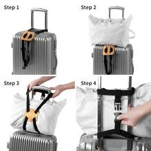 Cinghia da viaggio multifunzionale con fermagli regolabili, progettata per fissare borse e valigie - ideale per contenitori per bagagli a forma di croce.