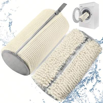 Washer Bags: Washer And Dryer Laundry Shoe Bags With Dust-Proof Shoe Covers - Reusable Sneaker And Tennis Shoe Cleaning Bags, Stain-Free Set, White, Shoe Cleaning Bags, Shoe Washing Bags, Shoe Washing Bags, Breathable Mesh Design, Durable Mesh Fabric, Washable Material, Sneaker Enthusiasts, Fitness Enthusiasts