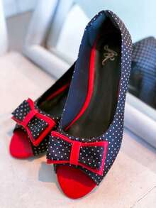 Women Flats - Tela de lunares pequeños - Ver 3