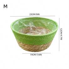 3PCS Straw Pot, Minmalist Soiid Coior Plant Container For Home