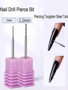 2 Stück 1-1,2 mm Spiralbohrer, 2 Stück konische Diamant-Spiralbohrer, 60 Stück Nagelkunststuds (geeignet für Aufklebe-Nägel, Schmuckherstellung mit Bohrung), Mini-Handbohrer, Lochstanze, Werkzeug-Zubehör, geeignet für Heim-Nagelstudio - 30 Stück/Box 3D Metall Punk Nail Art Dekorationen, Y2K Nagelbedarf, Nagelsteine, geeignet für Nägel, Lippen-Ringe, Nasenringe (4/3/2/1 Stück) - Verschiedenfarbig - Übersicht 5