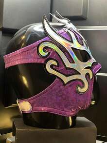 Mascara Semiprofesional Luchadoras Figuras Lucha Libre Mexicana - Morado Hiedra - Ver 4