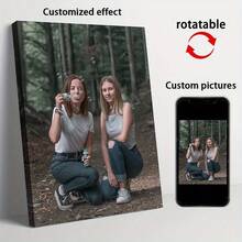1pc Customized Frameless Canvas Print - Personalized Photo Wall Art For Home, Office, Wedding, Anniversary - Multipurpose Frameless Poster Suitable For Bedroom, Living Room, Hallway Decor