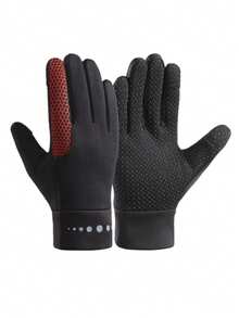 1 Pair Unisex Sports & Cycling Gloves, Waterproof Windproof Touchscreen Flip-Top, Multi-Color Options, Suitable For Autumn/Winter Outdoor, Daily, Cycling, Sports