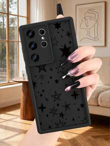 GALLAPLE Star Pattern Phone Case Cover Protective Shockproof Cute Black White Design Fashion Cool Stylish For Men Women For IPhone S25Ultra S25 24 23 22 21 Plus FE A54 A53 A52 A36 A35 A34 A33 A16 A15 A14 A13 Case - 酒紅色 - 查看 7
