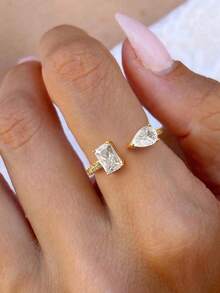 1pc Lucky Exquisite Four Leaf Clover Ring Ladies Jewelry For Women 925 Sterling Silver Birthday Ring Fine Jewelry For Girls Birthday Prom Party Gifts