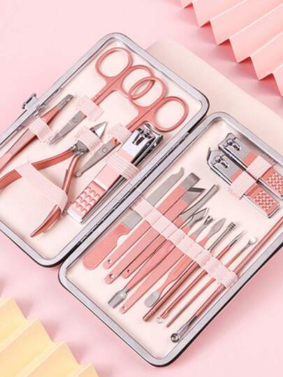 Cute Sweet Nail Clippers Nail Art Set, A Full Set Of Nail Scissors, Nail Clippers Set Includes Nail Scissors, Ear Spoon, Scissors, Nail File Etc., A Special Set For Nail Artists
