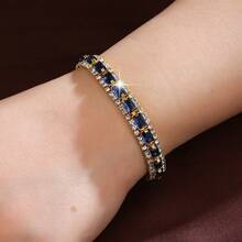 1pc Fashionable & Versatile Colorful Zirconia Beaded Bracelet