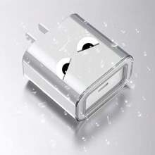 苹果 20W 充电器头和数据线保护套，透明愤怒设计 - 無色 - 查看 3