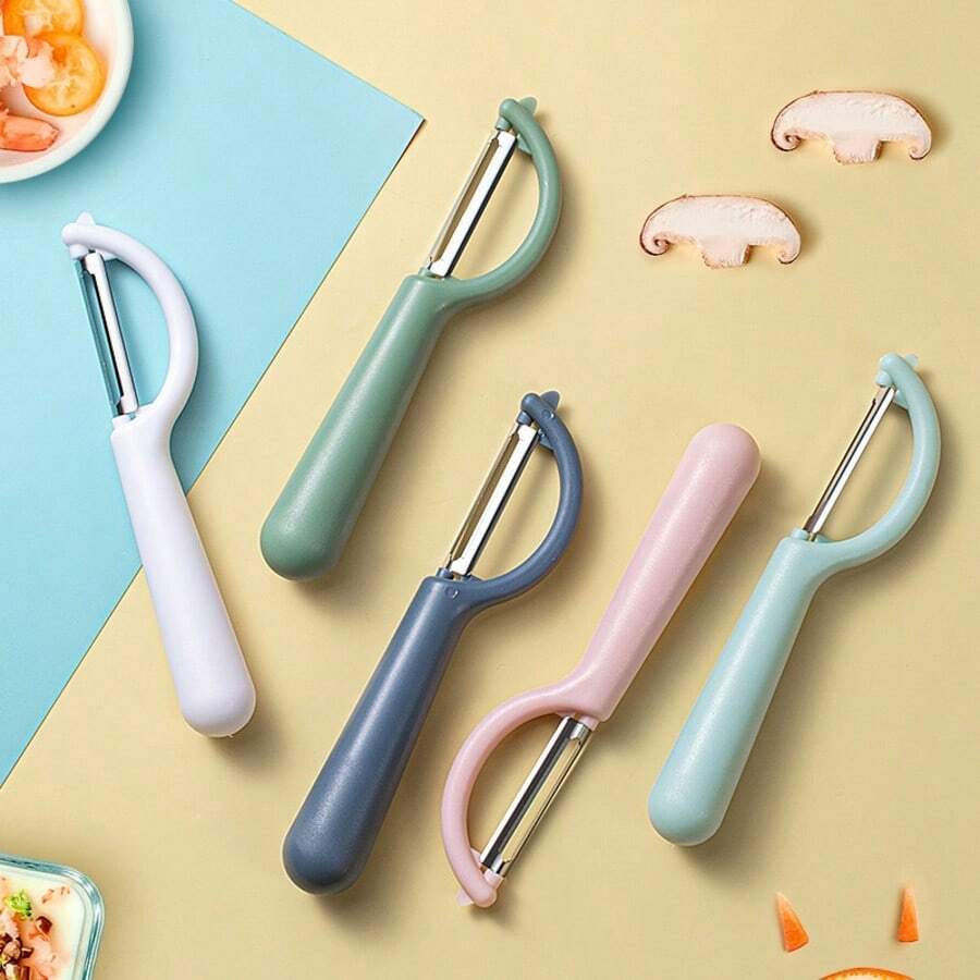 1-Pack Multi-Function Stainless Steel Vegetable Peeler – Comfortable Grip For Effortless Peeling Of Potatoes, Carrots, Cucumbers & More – Includes Built-In Blemish Remover For Flawless Results – Ideal For Home Cooking, Meal Prep & Professional Kitchens-Durable Kitchenware - Multicolor - View 1