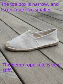 男士休闲乐福鞋，帆布绳底平底鞋，度假休闲一脚蹬鞋；编织透气布鞋，草编防滑平底凉鞋 Old Money - 純色亞麻 - 查看 53