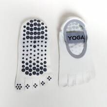 2 Pairs Women's Solid Color Yoga Toeless Socks, Moisture-Wicking Anti-Slip Professional Anti-Odor Sports Fitness Socks, Premium Knit Fabric, Anti-Slip Grip Socks