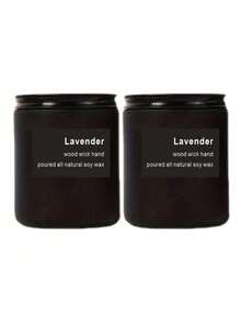 Matte Black Large Candle, Lavender/Sandalwood/Cedar/Jasmine/Red Rose Scented Soy Wax Candle, Unscented Frosted Glass Jar, Ideal Gift For Men & Women, Suitable For Dining Room, Bedroom, Bathroom, Study, Christmas, Thanksgiving, Christmas Eve, Mother's Day, Birthday