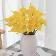 Artificial Simulation Hand Feel PU Horseshoe Lotus Bouquet Artificial Flower Plastic Flower Wedding Living Room Decoration Placement Flower
