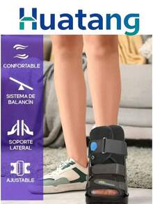 Bota Ortopédica Walker Neumática Corta Válvula de Aire Lesiones de Tobillo Soporte Ajustable y Recuperación Rápida Suela Balancín y Confort Anatómico Postquirúrgica - GRANDE - Ver 2