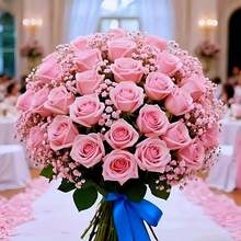 Combo 70 bông hoa hồng nhân tạo và hoa giả, thích hợp trang trí nhà cửa trong phòng khách, sân trong hoặc sự kiện đám cưới, quà tặng hoa, hoa trang trí, bó hoa cưới, bó hoa cô dâu nhân tạo màu đỏ, trang trí cắm hoa giả - Hồng - Xem 2
