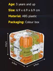 Puzzle Maze Cube, Large Labyrinth 3D Puzzle Maze Cube - Engaging Brain Teaser Toy, Three-Dimensional Magic Cube Brain Teaser Ball Relief Items Cool Stuff Sensory Toys For ADHD Educational Adults (1PC) - Multicolor - View 12