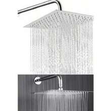 Regadera Cuadrada De Acero Inoxidable 20cm Con tubo 50cm regadera cuadrada de acero inoxidable 20 cm cabezal con tubo 50 cm ducha lluvia material inoxidable durable resistente a corrosion instalacion sencilla diseño moderno para banos mejora experiencia ducha flujo uniforme ideal para hogar hotel y remodelaciones - Plateado - Ver 4
