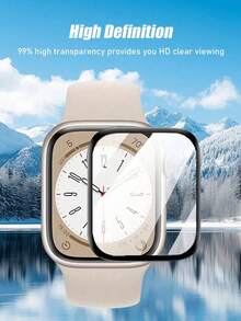 2pcs Soft Screen Protector Film, Compatible With Apple Watch 49mm Ultra 2/1, Anti-Scratch, Soft TPU High-Definition Transparent Bubble-Free Watch Film, Sensitive Touch, Full Coverage Protection, Ultra-Thin High-Transparency High-Definition Soft Film, Suitable For Watch Accessories, Fit For 45mm Watch - Clear - View 5