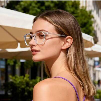Women's Minimalist Oversized Transparent Casual Fashion Glasses