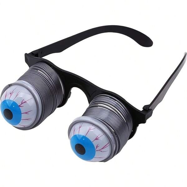 1pc Funny Halloween Bar Prank Decoration Glasses, Novelty Spring Eyeglasses, Holiday Costume Prop