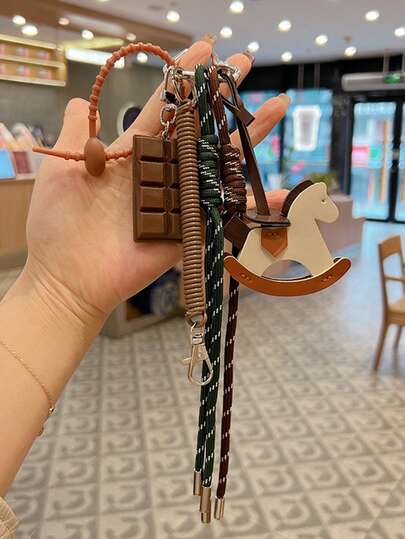 Yogodlns 1 قطعة سلسلة مفاتيح DIY جلدية بتصميم طروادة للسيارة، هدية إبداعية بحبل مضفر، زخرفة شرائح، سلسلة مفاتيح قلادة للصديق المقرب، قلادة بتصميم نيتشي بحبل تسلق نجمي، قلادة حقيبة، اكسسوارات حقيبة، قلادة حبل، سلسلة هاتف محمول، قلادة تنس، قلادة بتصميم بسيط، سلسلة مفاتيح سيارة، زخرفة حقيبة مدرسية وحقيبة ظهر، زخرفة حقيبة بيسبول، سلسلة زوجية، زخرفة حبل تسلق