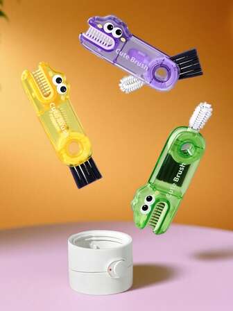 多功能杯盖刷清洁刷缝隙刷三合一杯口刷保温水杯刷吸管刷清洁神器刷