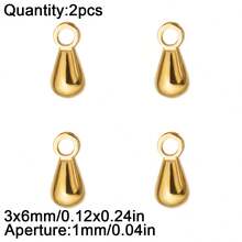 Copper Metal Water Drop Shaped Pendant, Smooth Surface Handmade DIY Jewelry Pendant - Teardrop Pendant - View 6