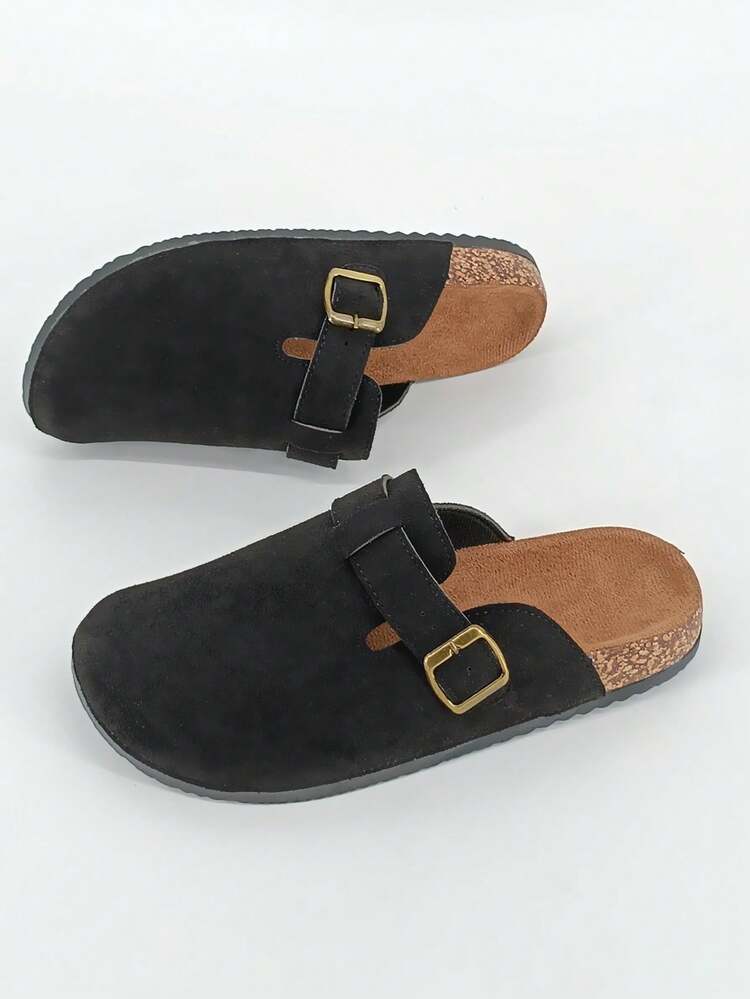 Spring To Summer Couples Shoes, Men's Casual Outdoor Birkenstocks Sandals, Fashionable Slides, Flip Flops, Black Casual Sandals, Platform Sandals, Solid Color Men's Slippers Comfortable For Outdoor And Office Wear - Black - View 19