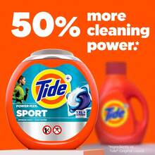 Tide Power PODS Laundry Detergent Soap Pacs With Febreze Sport, 63 Count, Laundry Pods With Febreze Freshness And Sport Odor Defense (133), New Year Cleaning Essentials, Seasonal Laundry Supplies - Orange - View 7