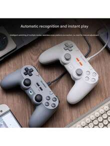 GAMESIR T3 Lite Multi-Platform Game Controller, Plug-And-Play Stable Connection, Lightweight Cloud Silk Grip, Dual Vibration Immersive Experience, Long-Term Design, Smart Adaptation, White - White - View 3