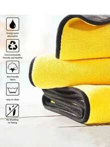 10pcs Microfiber Cleaning Cloth Set - High Performance - Washable 1200 Times, Super Absorbent Microfiber Woven Towels, Effectively Removes Dirt And Liquids, Leaves Streak-Free Shine - Household Towels - Cleaning Supplies - Car Wash Cloths - Multicolor - View 2