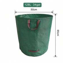 Reusable Garden Trash Bags Set - Industrial Fabric Yard Waste Bags With Handles For Plant, Grass And Leaf Collection - Dark Green - View 13