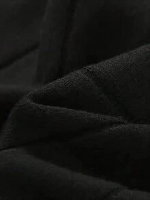 GRDR Suéter de punto de cuello redondo de manga corta acanalado para hombre de verano - Negro - Ver 4