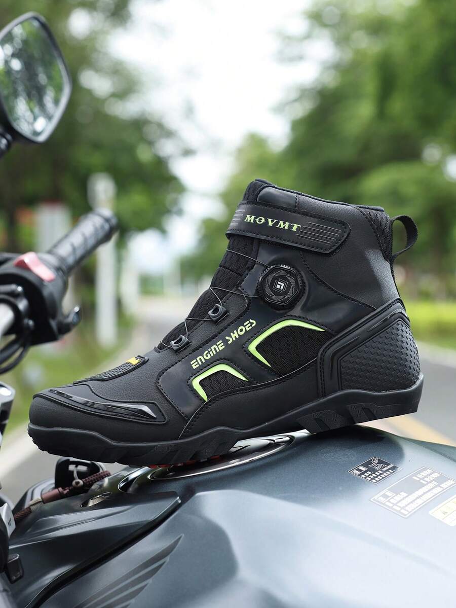 Motorcycle Shoes, Off-Road Motorcycle & Street Bike Gear, Racing Boots, Suede Leather Off-Road Motorcycle Boots, Professional Men's Motorcycle Boots