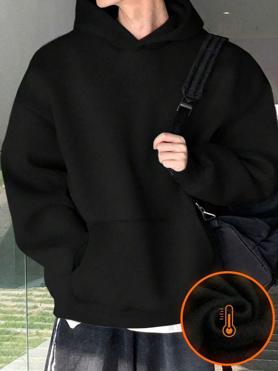 1pc Teen Boys Casual Loose Fit Pullover Sweatshirt, Streetwear Style, Spring/Autumn - Black - View 1