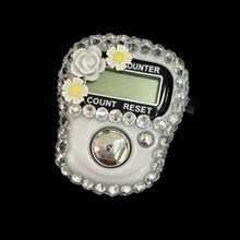 1个镶钻指环计数器，迷你计数器，拇指计数器，方便减压，适合学习和运动 - 彩色 - 查看 3