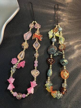 Foreign Style Ringflower Mobile Phone Lanyard, Fashionable Women's Wrist Ornament, Universal Suitable For Phone Cases, Bags, Keychains