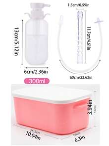1/5pcs Portable Bidet Sprayer Set, Transparent Plastic Shower Kit With Expandable 9-Hole Nozzle With G1/2" Thread, Reusable Bathroom Cleaning System Accessories, Shower Hose Adapter, Nozzle, High Quality, Multiple Sizes, Silicone Cleaning Head, Travel, Post-Cleaning Assistant - Multicolor - View 9