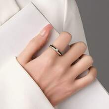 6mm White/Black Ceramic Rings Plus Cubic Zirconia For Women Comfort Fit Engagement Wedding Band Size 5-122025 - 4mm Black+Gold - View 3