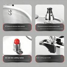 压力锅大容量无涂层双耳高压锅炖锅家用炖锅高压锅商用加厚大容量特大燃气电磁炉通用防爆家用高压锅