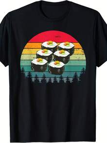 Funny Vintage Sushi Lover Sashimi Japanese Food Wo  T-Shirt - Style 27 - View 1