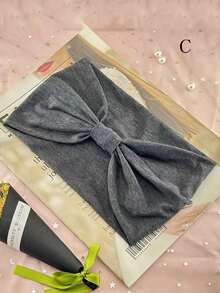 1pc Women's Headband, Wide Elastic Headband, Non-Slip Thick Headband, Stretchy Absorbent Sports Headband, Large Bow Soft Headscarf. Available In Multiple Colors. Warm Hair Bands Women Bandanas Winter Hair Accessories